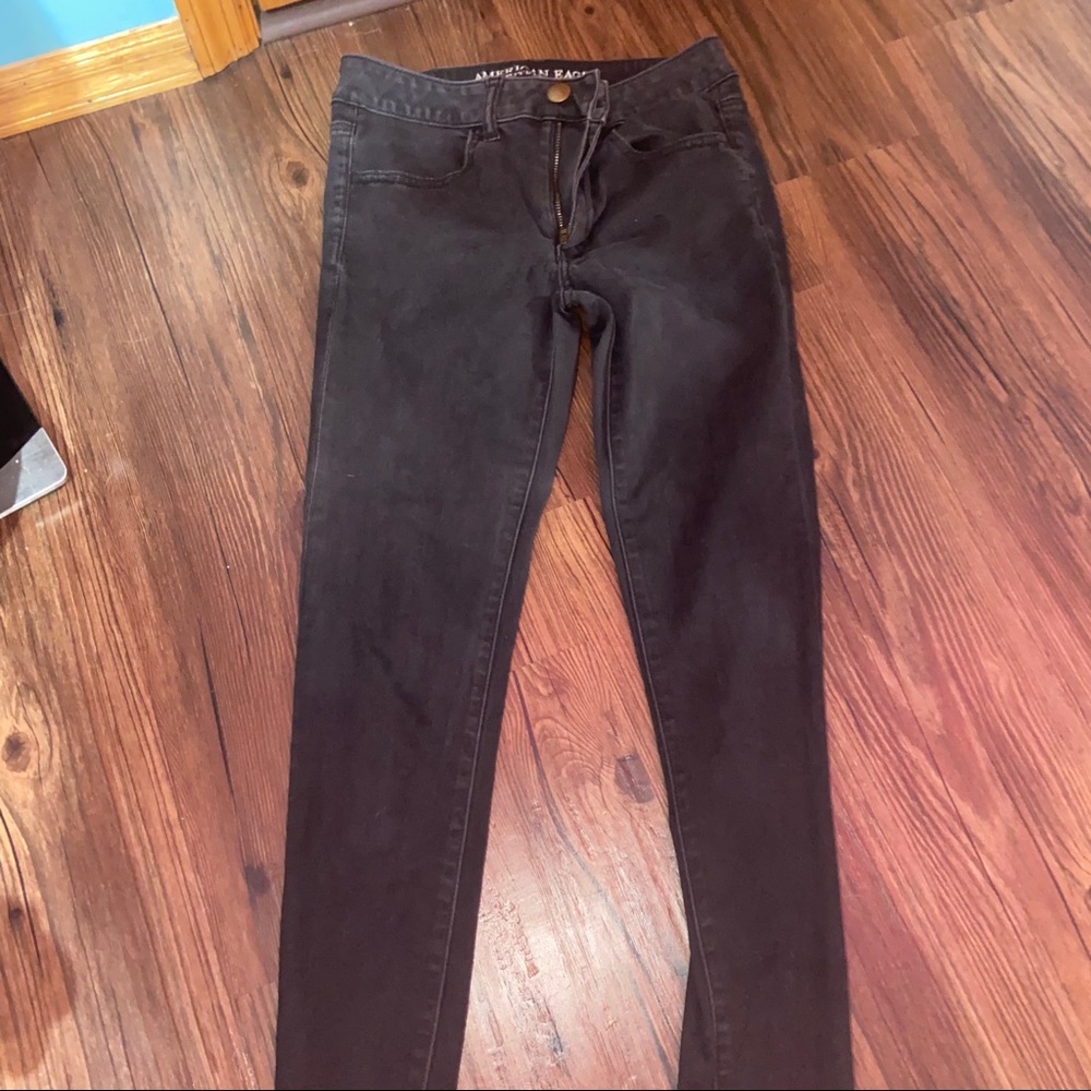 American eagle black jeans (super super stretch)